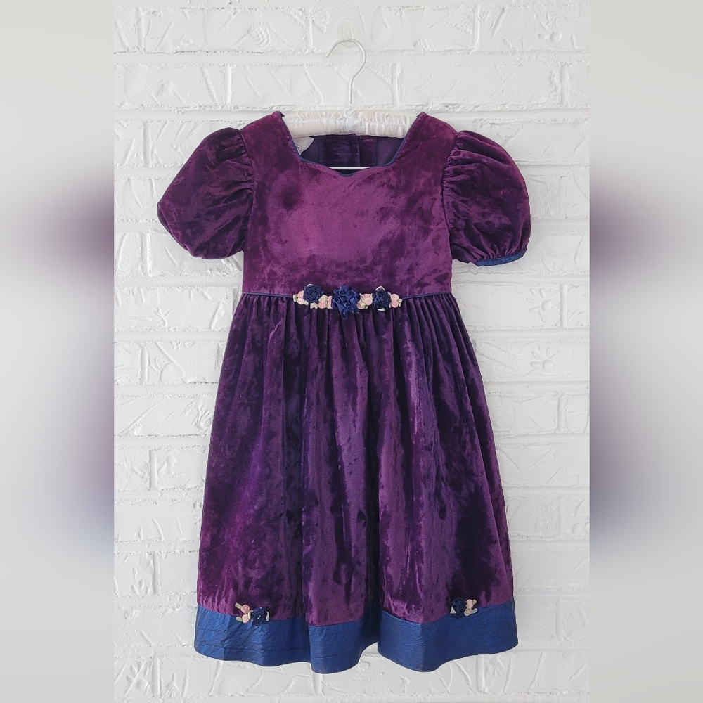 BONNIE JEAN velvet dress size 5
